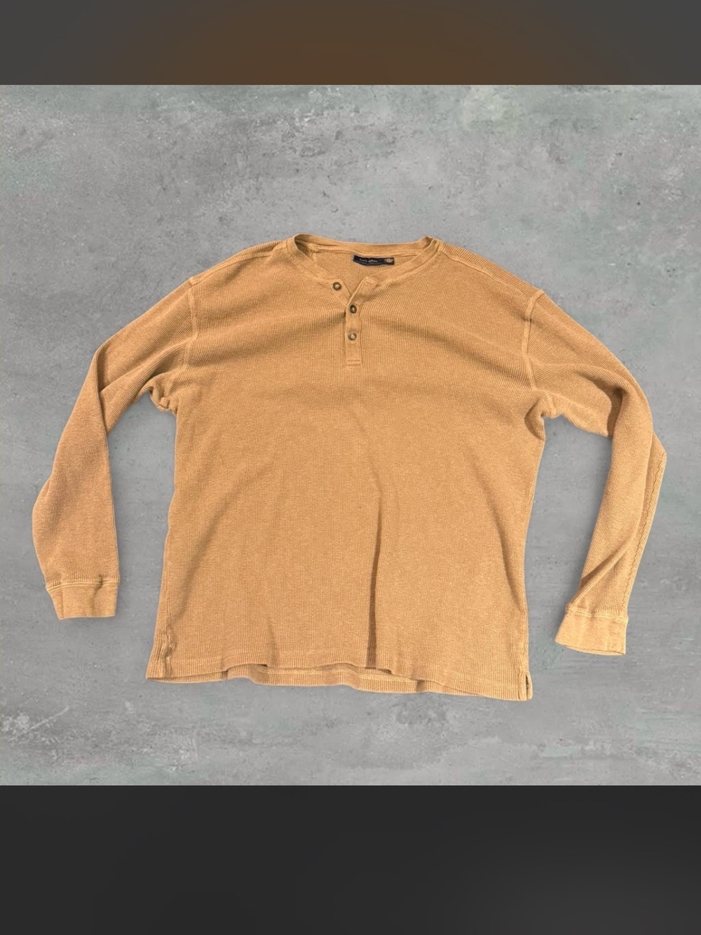 Men's Polo Ralph Lauren Club Room Waffle Knit Henley Long Sleeve